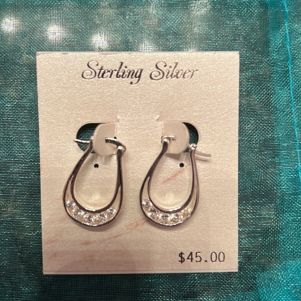 Sterling silver hoop earrings